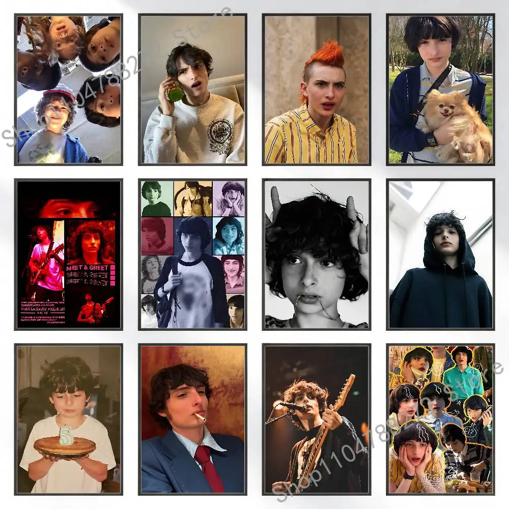Póster F-Finn M-mike W-Wolfhard, arte HD, pared adhesiva, impermeable, hogar, sala de estar, dormitorio, Bar, decoración estética