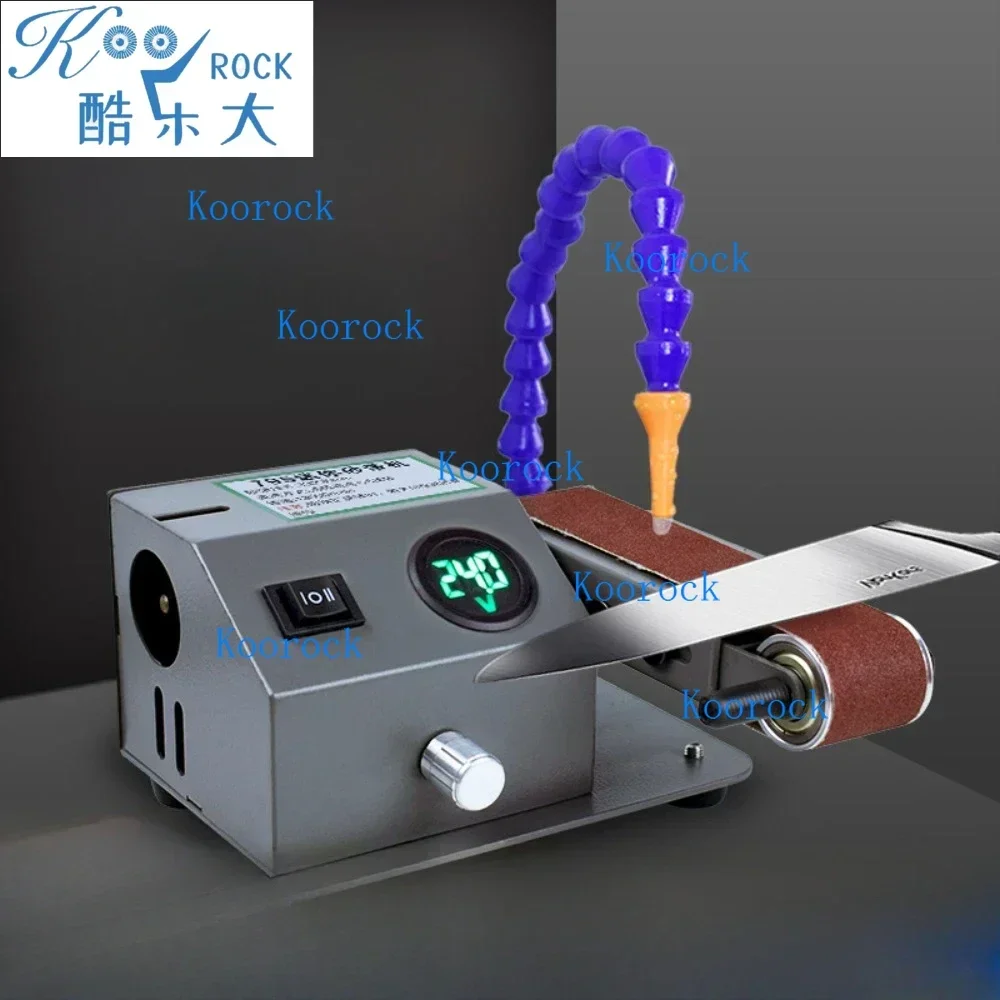 Small electric Sanding belt abrasive machine,for Sharpens Scissors, 220V Metal Polishing and grinding Rust remover Deburring