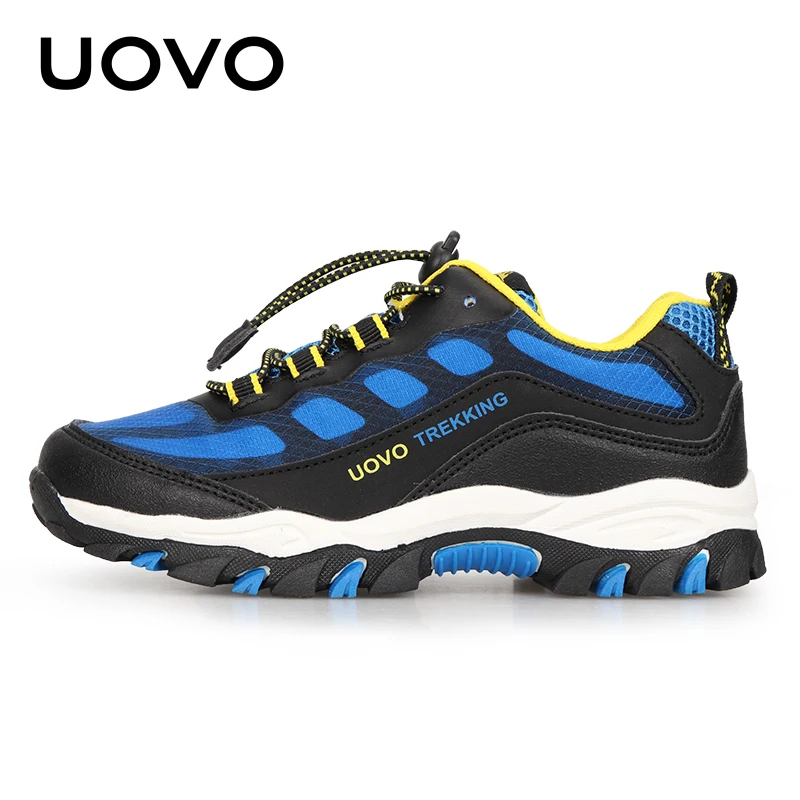 UOVO New Boys Sports All Year Children Outdoor Sneakers Breathable Kids Hiking Shoes Spring And Autumn Footwear Eur #32-38