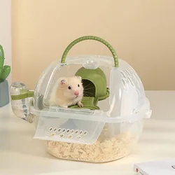 Hamster Travel Cage Hand-held Gift Keep Warm Small Animal Hamster indoor Box Hamster Carrier Cage amusement park Pet Accessories