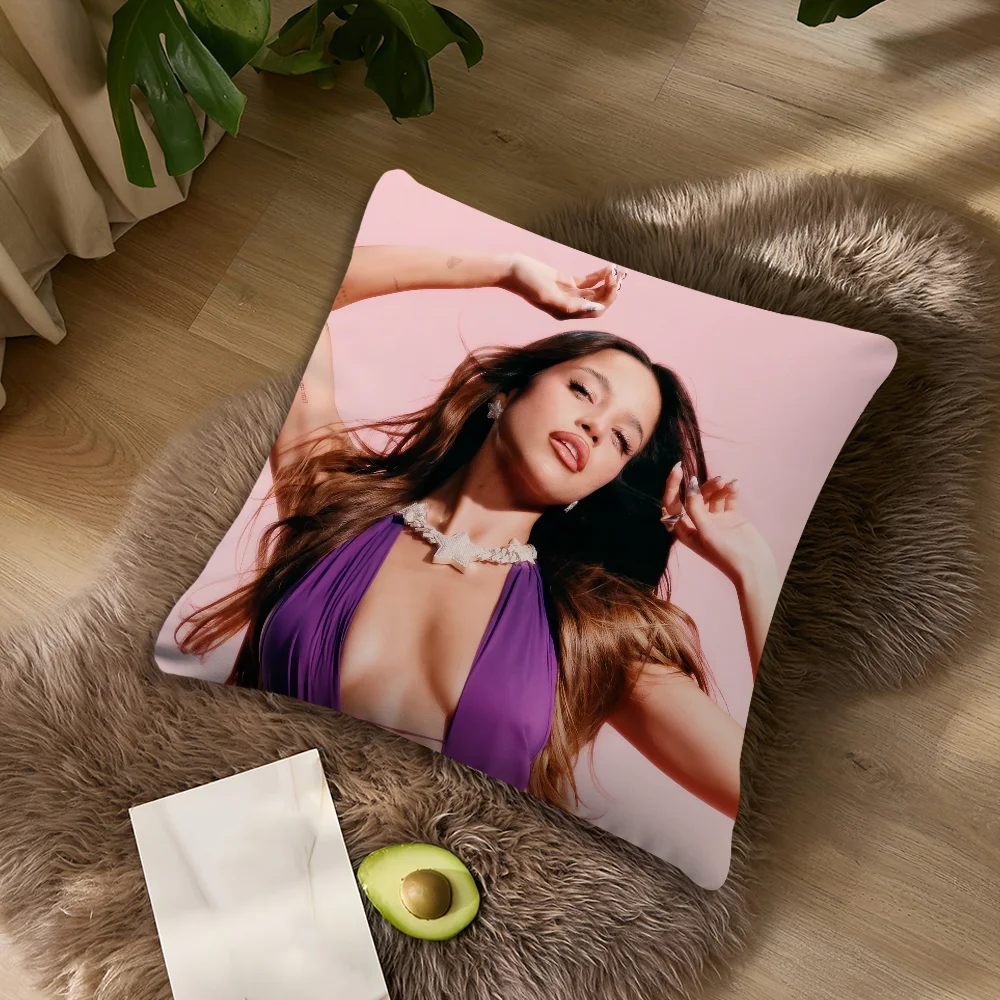 Singer Emilia Mernes mp3 cushion cover For Bedroom Car Coffee Shop Room Soft and Living Room Sofa Decorative Pillow Cover Case