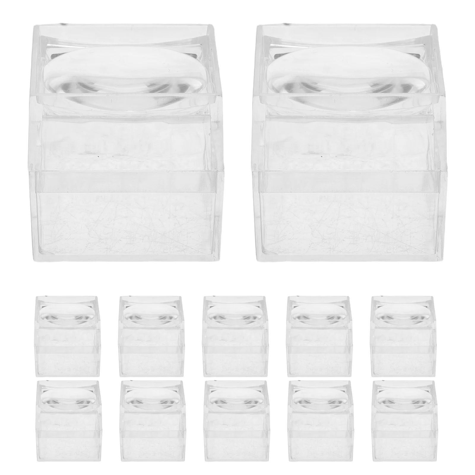 

20 прозрачных коробок-магнитофонов для образцов, прозрачный футляр для хранения коллекций камней, для демонстрации ювелирных изделий и научных исследований, оптом