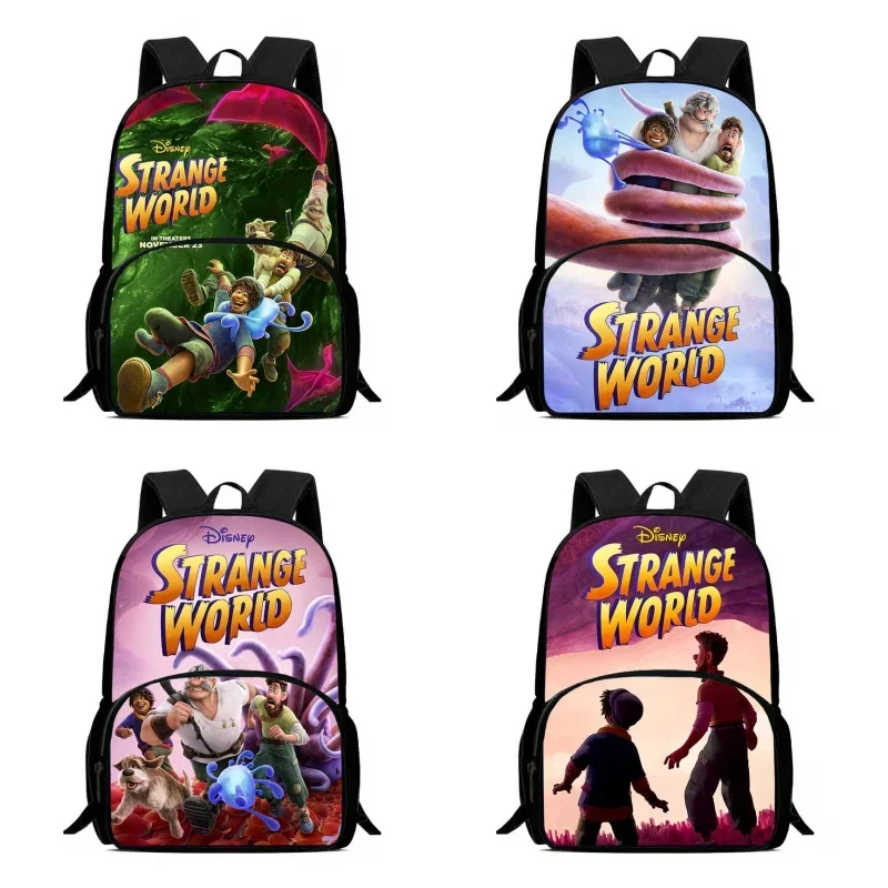 

Disney School Backpack with Front Pocket,Cartoon Strange world Child School Bag for Boy Girl,Durable Backpack for Pupil Student