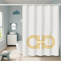 Curtains for Bathroom Shower Curtain Bathroom Curtain Bath Curtain F-ferragamo-o Sets Accessories Waterproof Fabric the Set Home