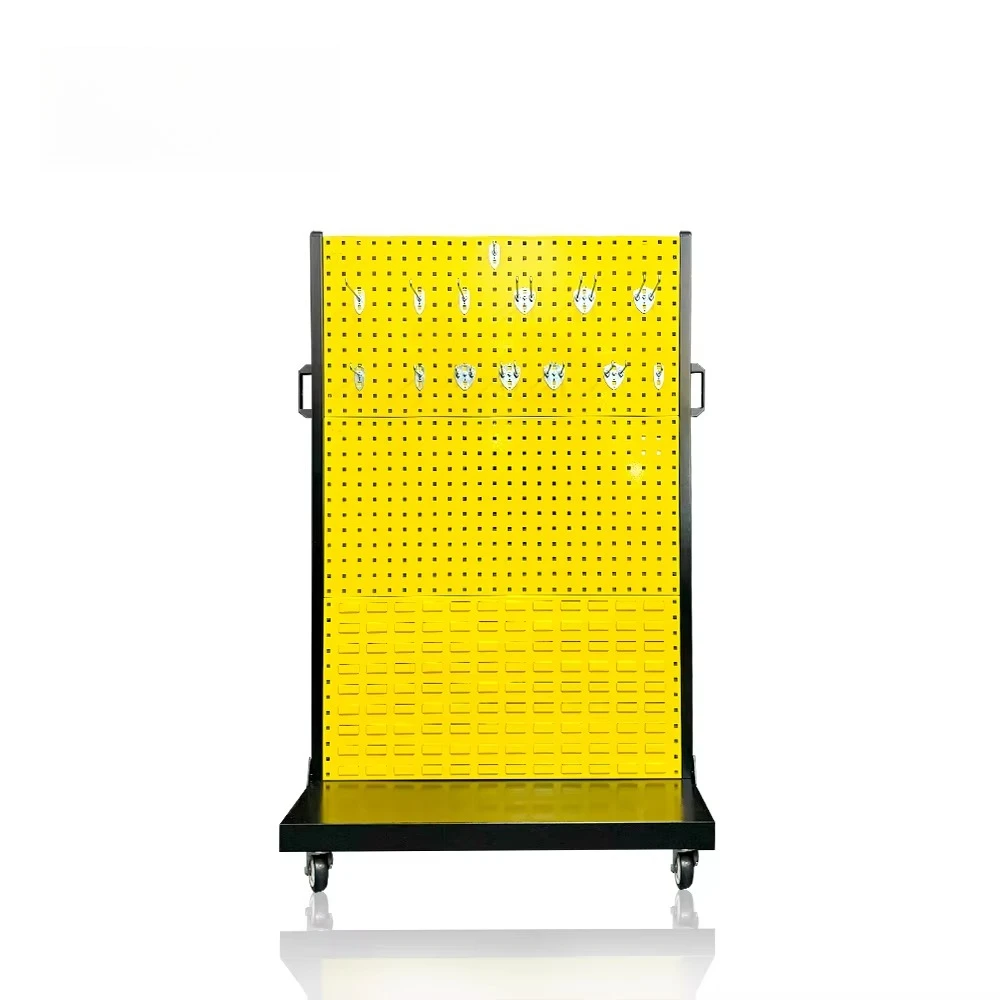 Laser Cut Steel Tool Storage Stand, Pegboard Display Rack, RAL Color Key Lock, Garage Organization, Fabrication Equipment