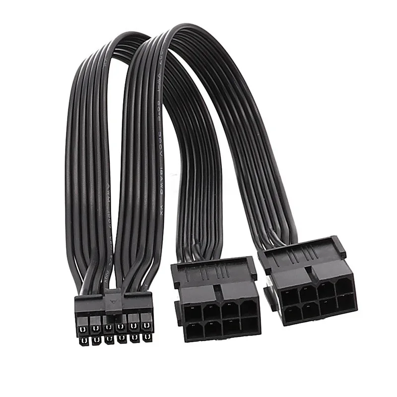 30cm for GPU RTX3080 RTX3090 RTX3070 Power Supply Adapter 18AWG 12Pin Dual- PCIE 8Pin Graphics Card Connector Cord