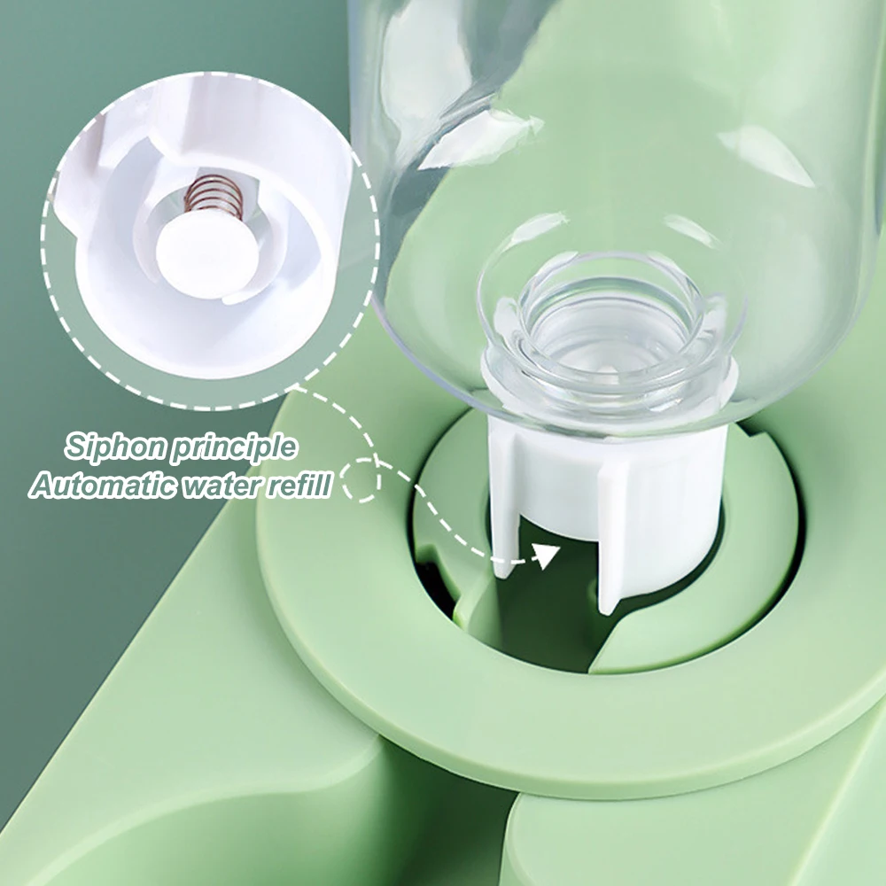 Pet Rabbit Chinchilla Guinea Pig Food Bowl Auto Feeder All-in-One Splice Food Bowl Drinking Fountain Raised Standing Dish Bowl view 5