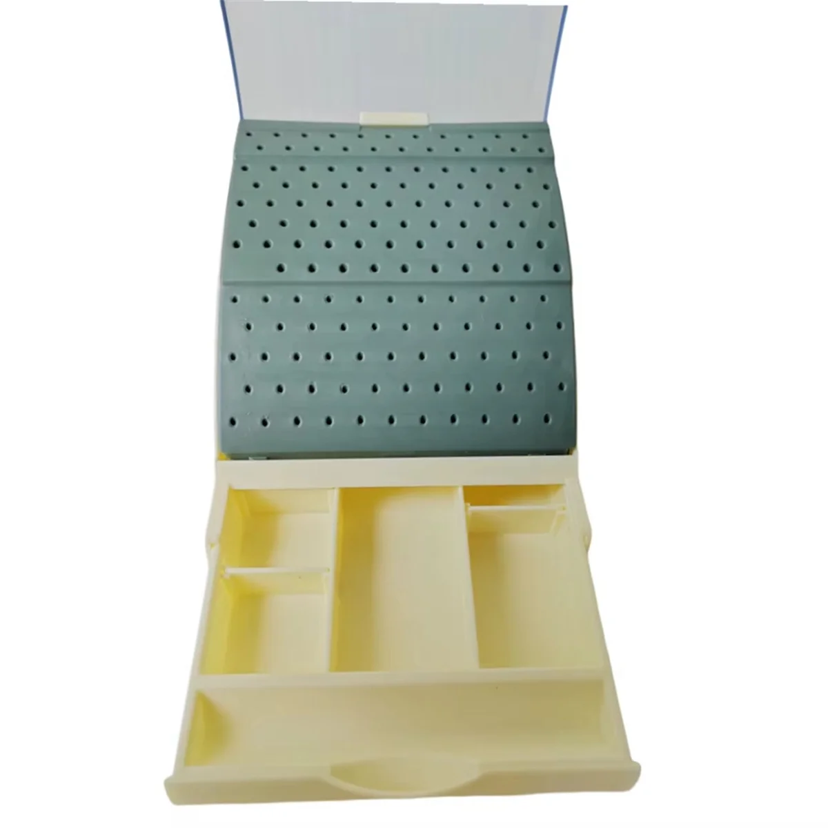 A002 Dental Burs Box with Drawer 142 Holes Odontologia Bur Block Holder for Dental Handpiece