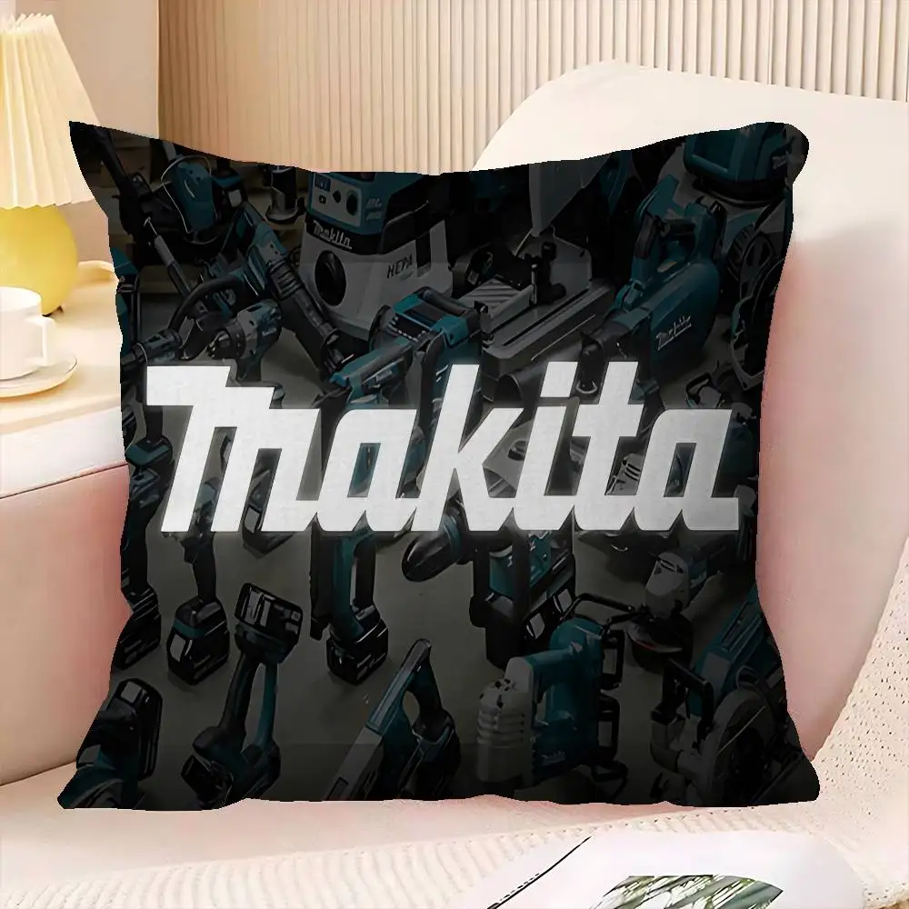 M-Makitas Tool Logo Pillow Gift Home Office Decoration Pillow Bedroom Sofa Car Cushion CoverPillow Case