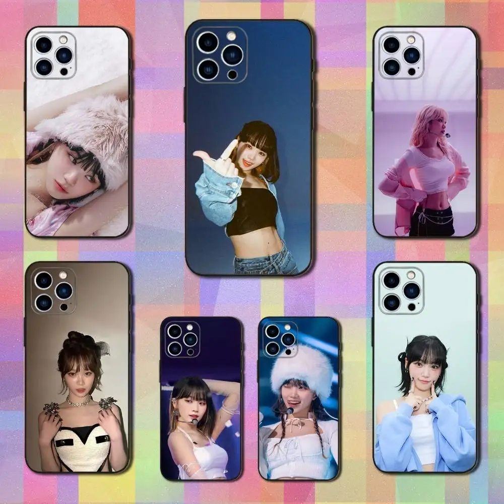

Hot K-Kim C-Chaewon Singer Phone Case For iPhone 16,15,14,13,12,11 Plus,Pro Max,XS,X,XR,SE,Mini,8,7,Soft Silicone Black Cover