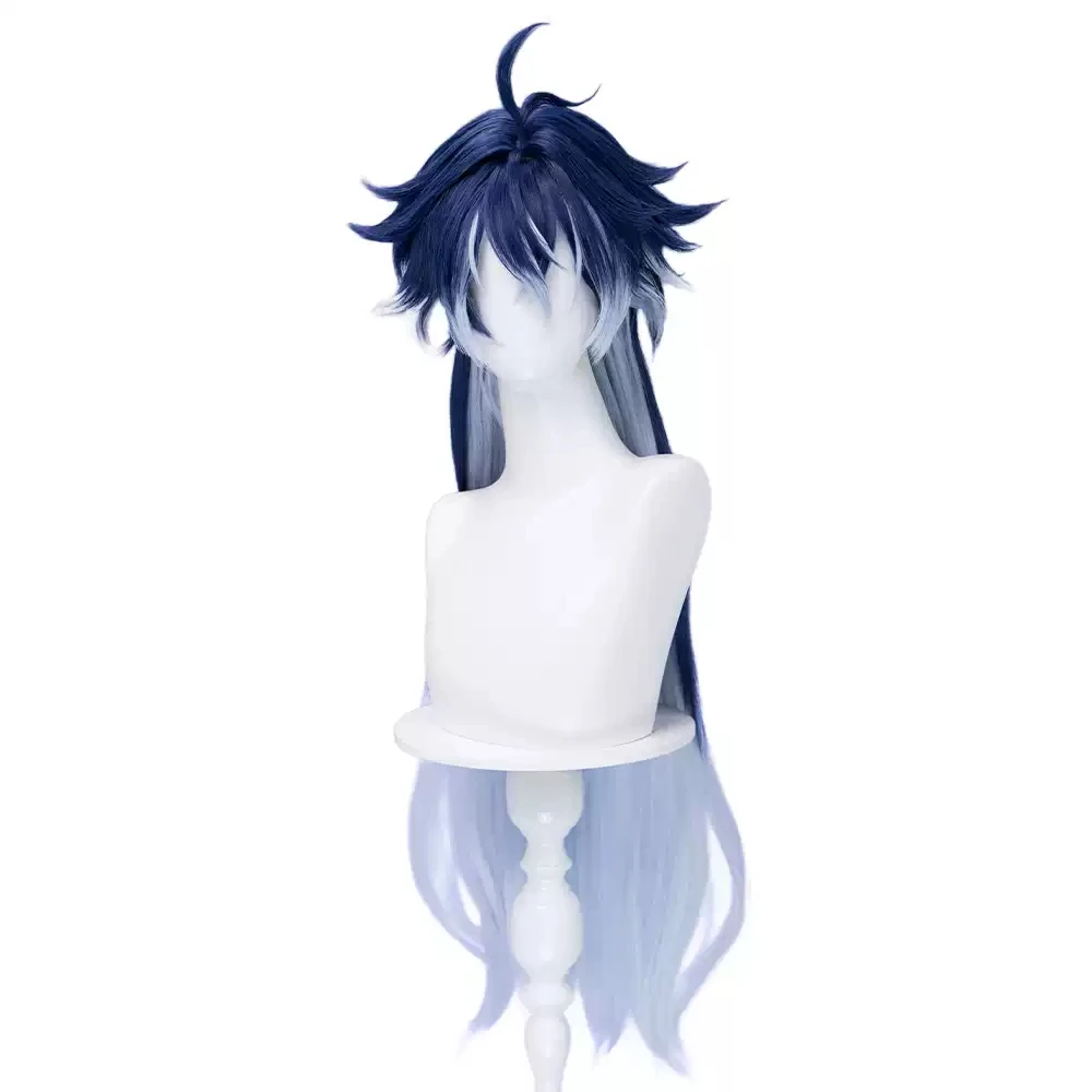 Peruka Cosplay Anime Genshin Impact Flins, odporna na ciepło, syntetyczne włosy, peruka na Halloween, imprezę, do odgrywania ról, rekwizyt na Halloween, prezent na Boże Narodzenie