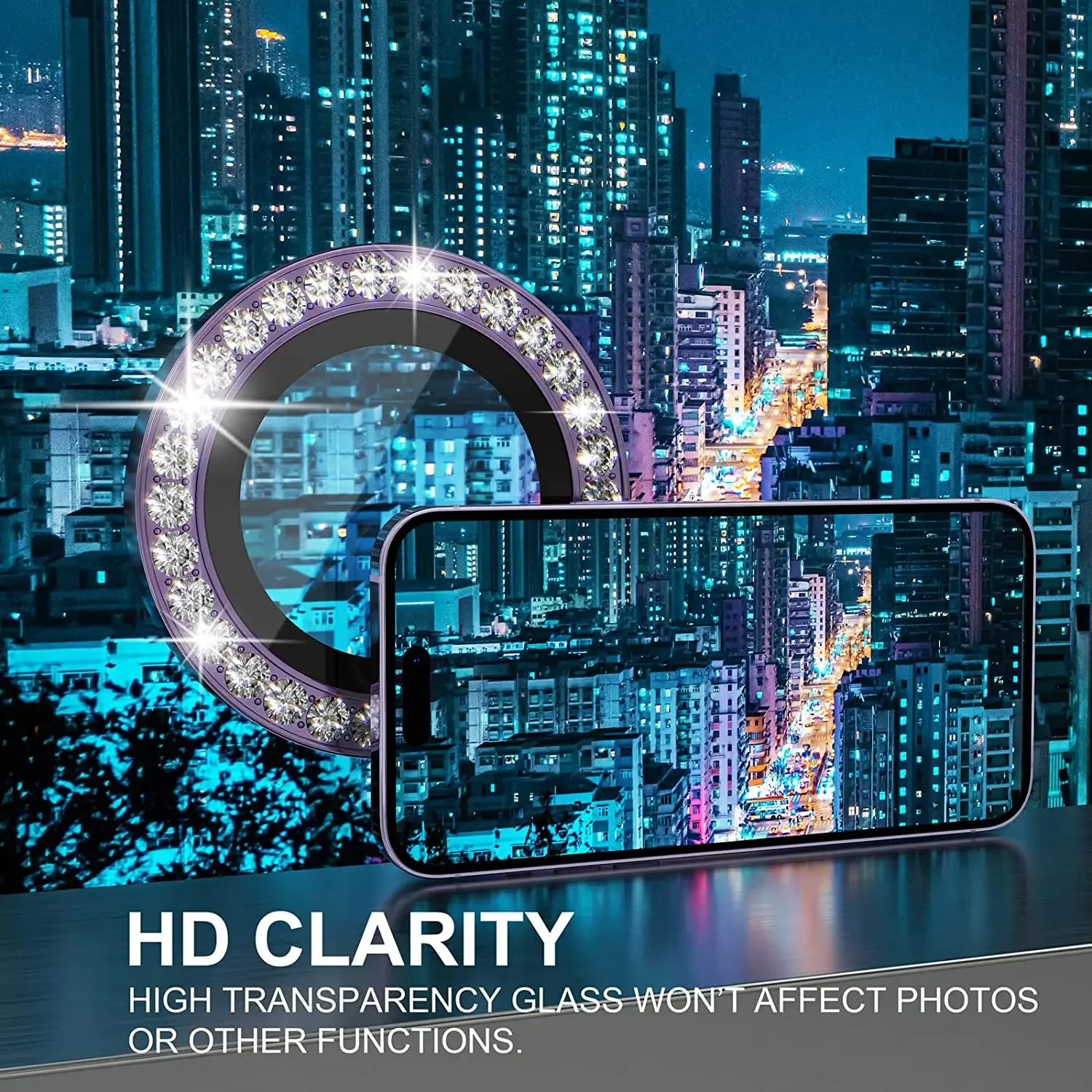 غطاء حماية لعدسة الكاميرا الماسية اللامعة لهاتف آيفون 17 برو ماكس 17 اير 17Pro 16ProMax 15/14Pro Max Plus 12/13/14/15ProMax 13Pro