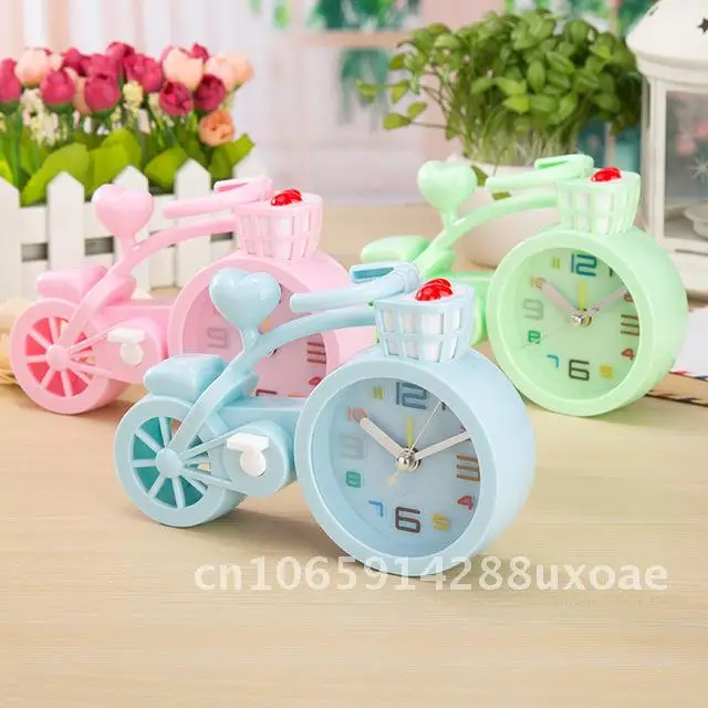 

Thick Candy Color Creative Bicycle Alarm Clock Student Gift Birthday Crafts