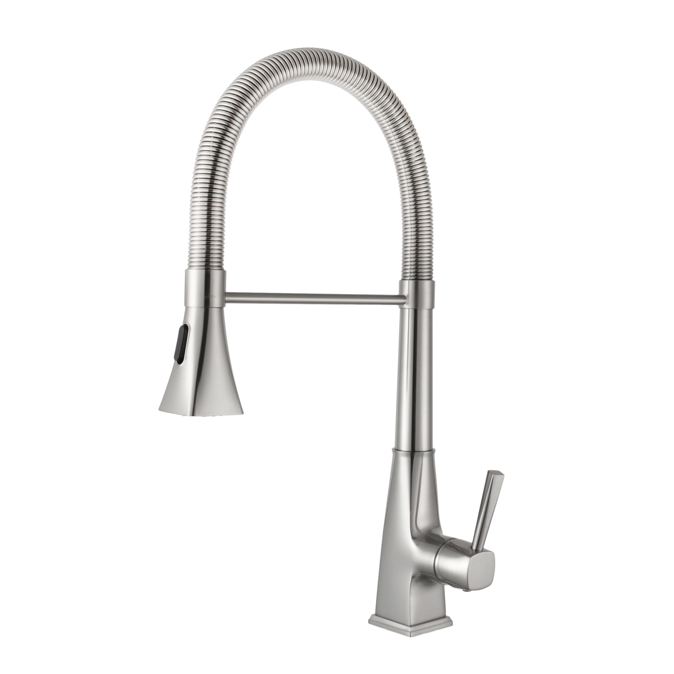 

Modern Restaurant Kitchen Brass Faucet Hot and Cold Single Handle Water Tap Brushed Nickel Pull Down Pull Out Kitchen Faucets