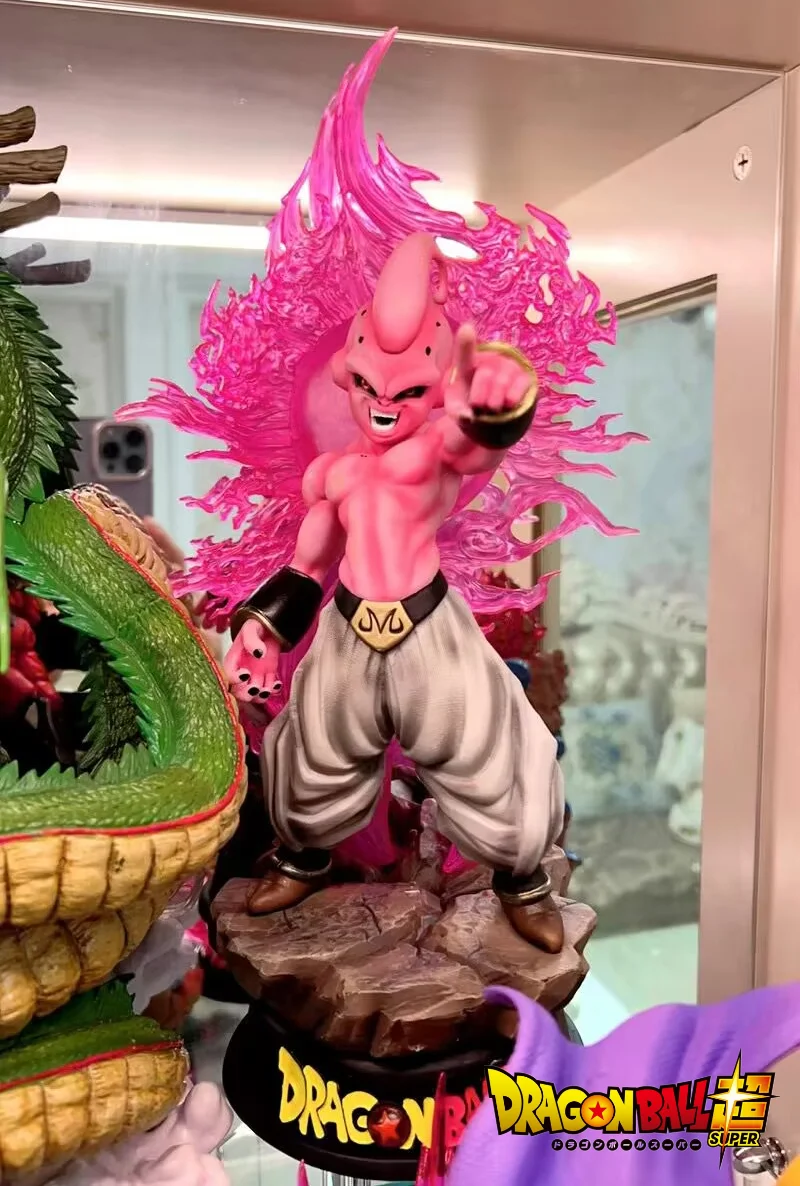 

37cm Dragon Ball Z Figure Gk Majin Buu With Led Light Action Figures Anime Pvc Collect Model Toys Statue Ornaments Dolls Gifts