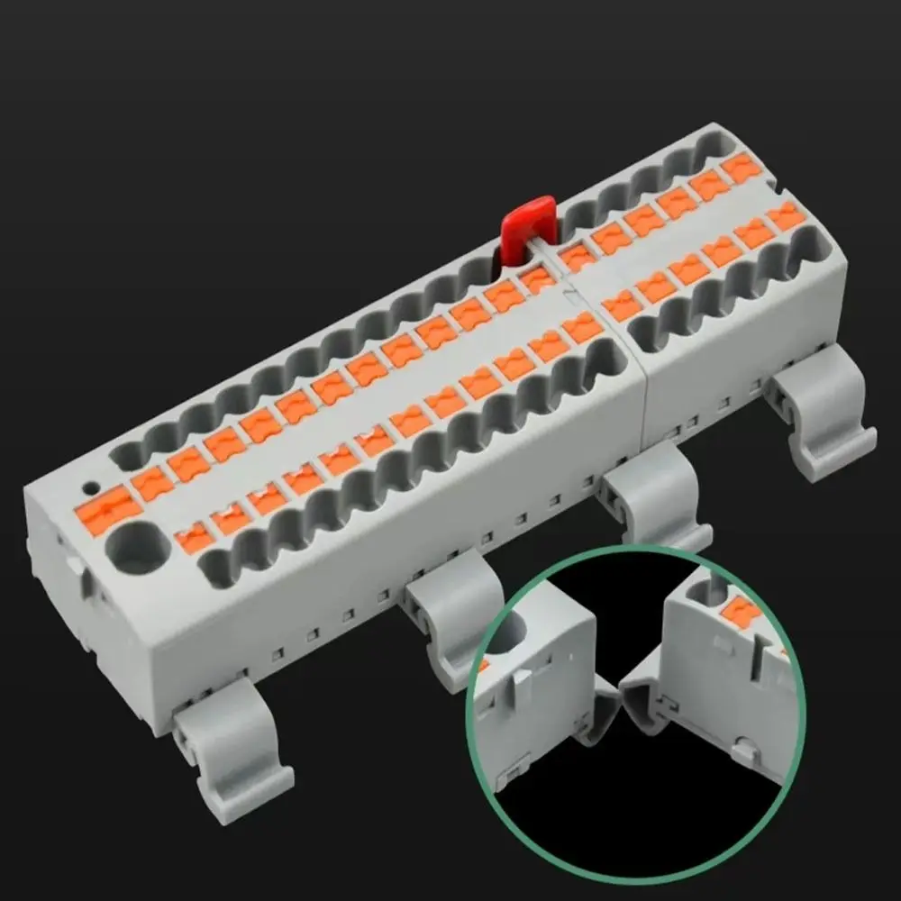 PTFIX 2.5mm Push-in Terminal Block Connector 2/3/4/5/6/7/8/9/10P Connection with Fixing Hole Wire Electrical Connectors