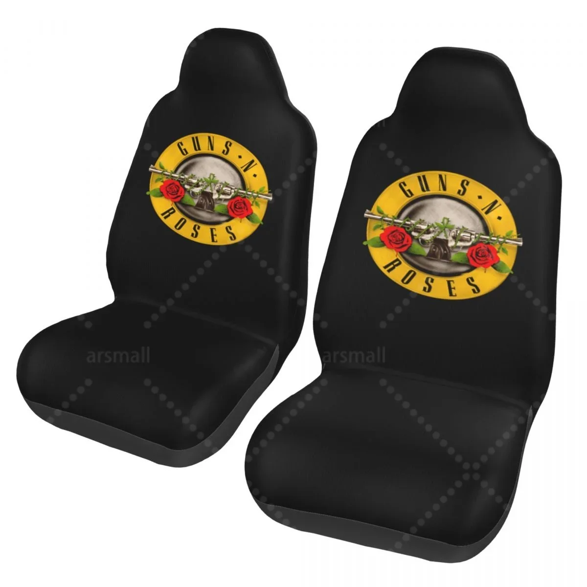

Funda para asiento coche con logotipo Guns N Roses, funda protectora antiincrustante y práctica, estilo único, 2 uds., tip