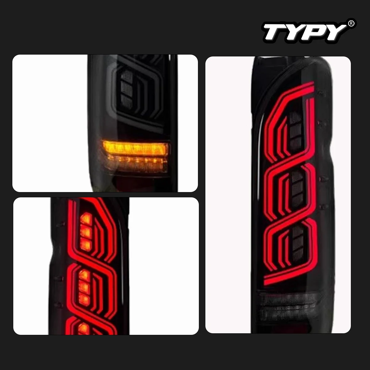 

TYPY Dynamic Turn Signal Tail Lamp Automotive Accessories Upgrade Modified New LED For Toyota Hiace Taillight 2005-2018