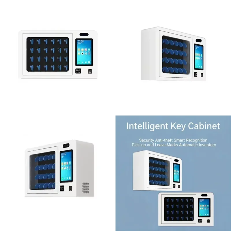 2026 RFID Smart Key Cabinet Fingerprint/Card/Passcode Key Box Real Estate Agency Vehicle Management Wall-Mounted Storage Unit
