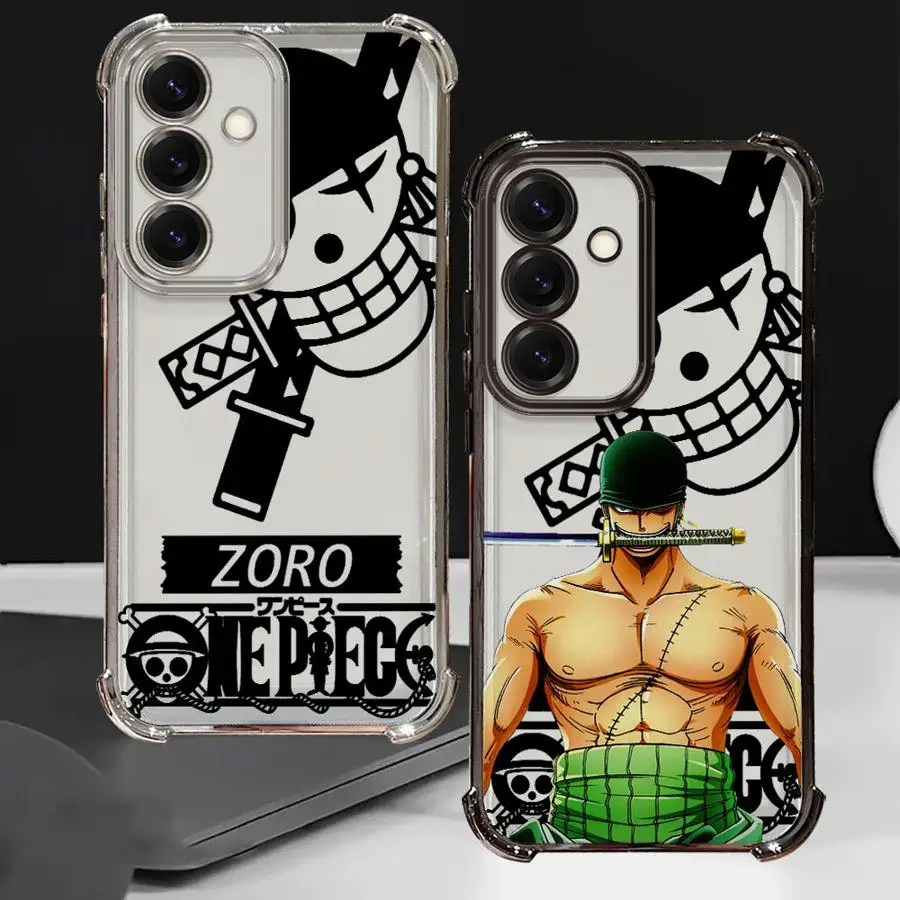 One Piece Zoro Luffy Soft Phone Cover Case for Samsung Galaxy S25 Edge S22 Ultra S21 Plus S24 S20 FE S23