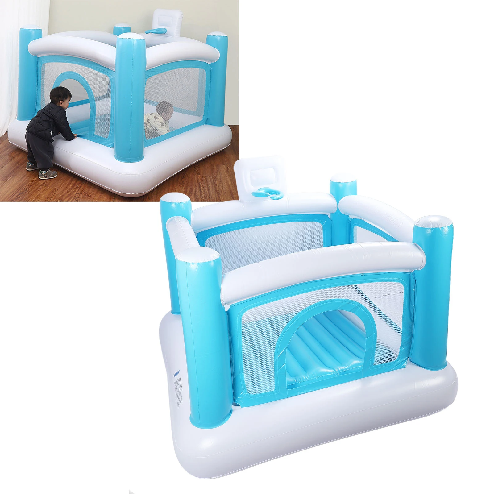 

Bounce House Thickened PVC Inflatable Bouncy Castle With Detachable Mat For Indoor Outdoor