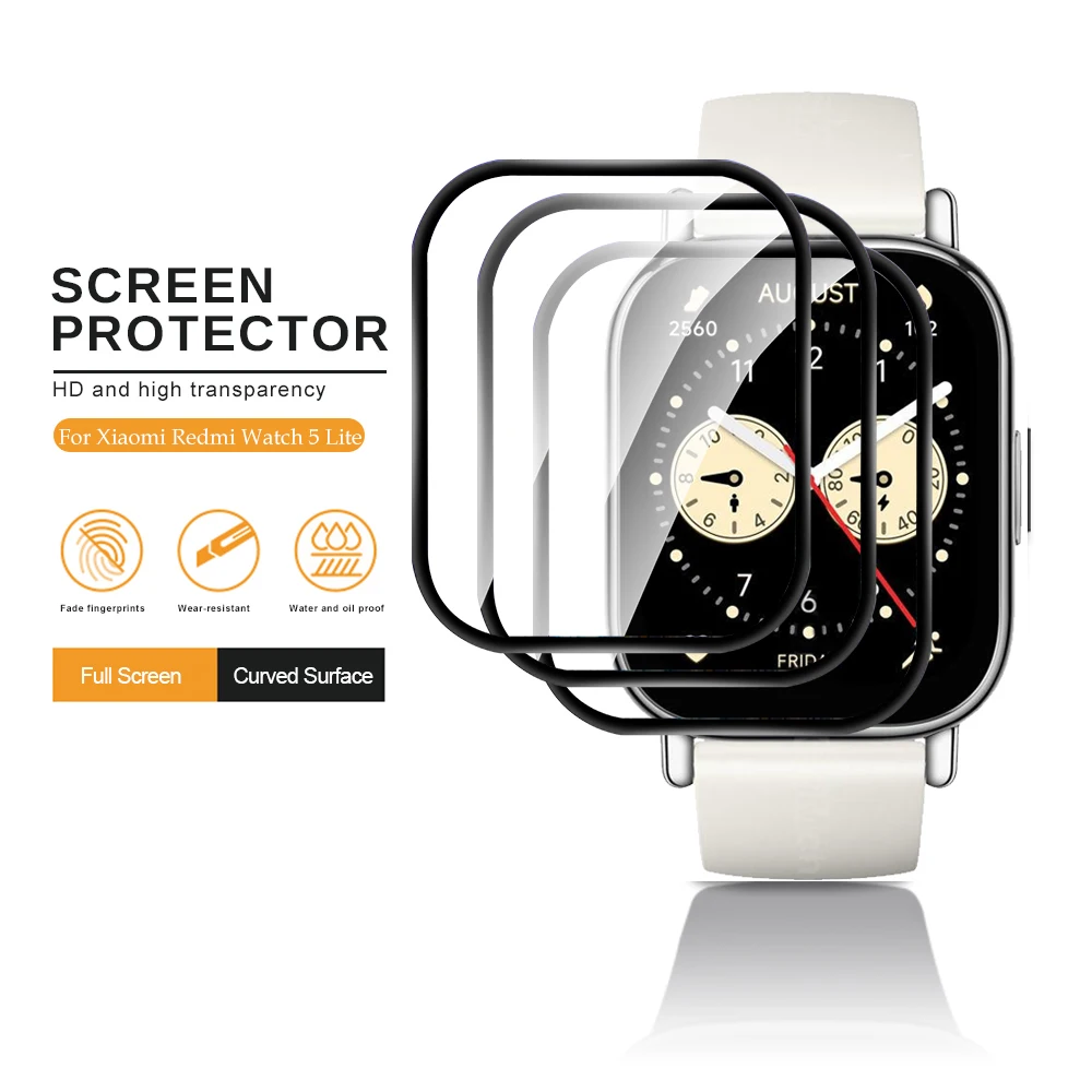 Watch 5Lite screen protector For Redmi Watch 5 Lite 5 active 5Active Watch4 3 2Lite Full Coverage Protective Film Not Glass 2024