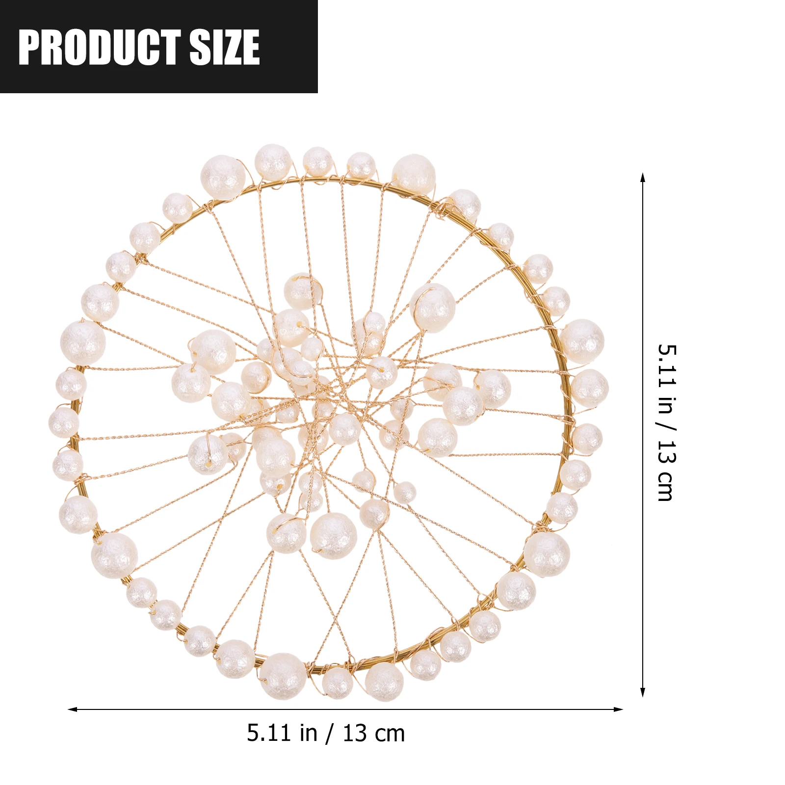 

2pcs Pearl Circle Photography Props Decorative Nail Art Jewelry Photo Props Pearl Decor For Wedding Picture Cosmetics Display
