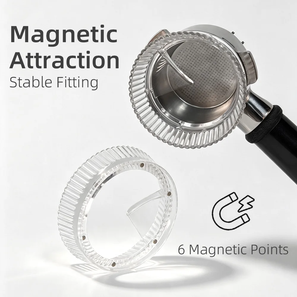 Coffee Dosing Ring Dual Purpos Coffee Distributor 51MM 58MM Coffee Dosing Funnel Espresso Portafilter Dosing Ring Barista Tools