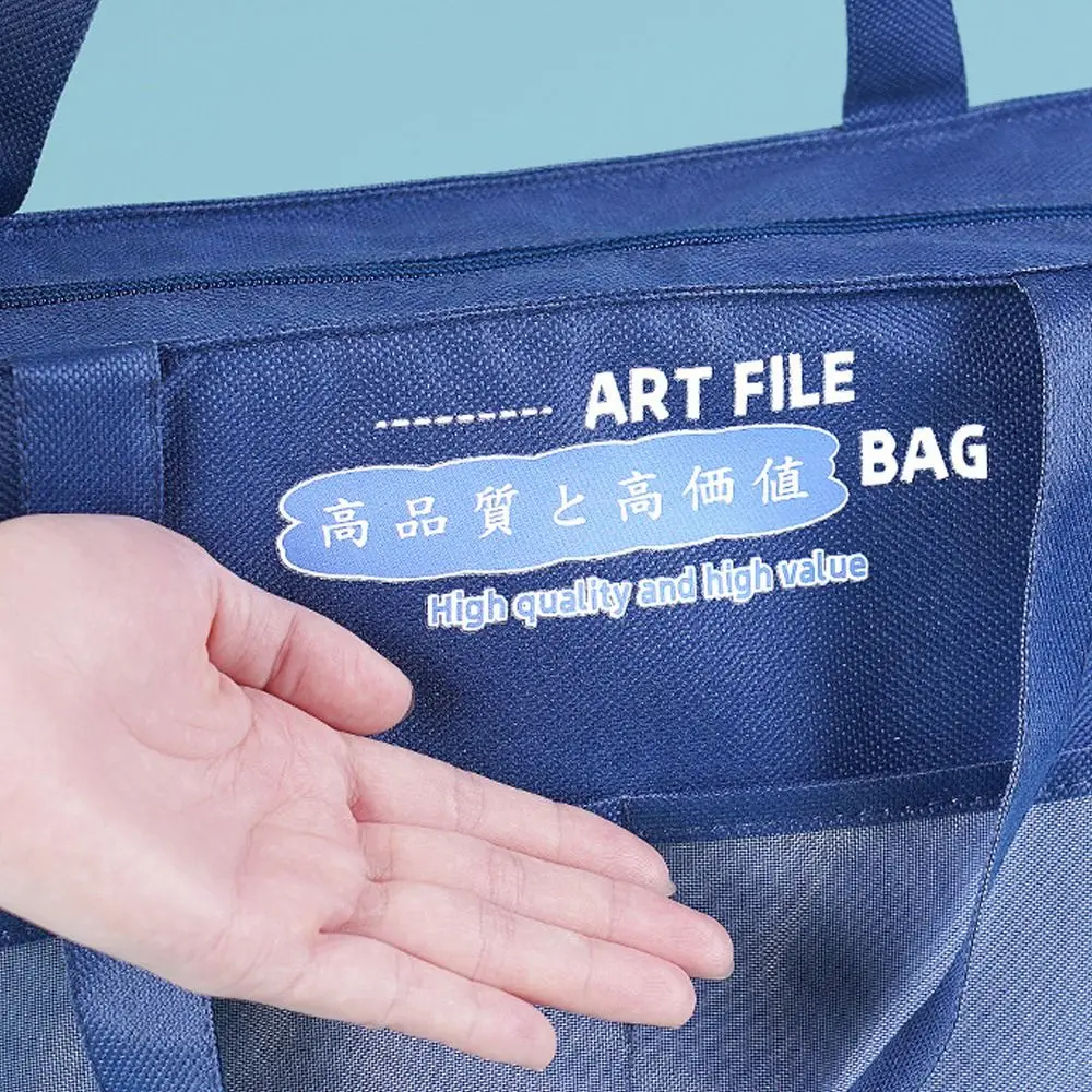 Bolsa para documentos a3, multifuncional, portátil, com zíper, com alça, organizador de arquivos multicamadas, material de escritório para estudantes