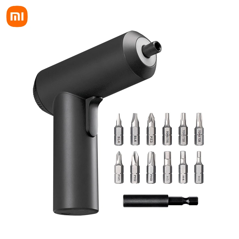 Xiaomi MIJIA Electric Screwdriver Cordless 3.6V 2000mAh Li-ion 5N.m Torque With 12 Pieces S2 Screw Bits Smart Home Tools Set