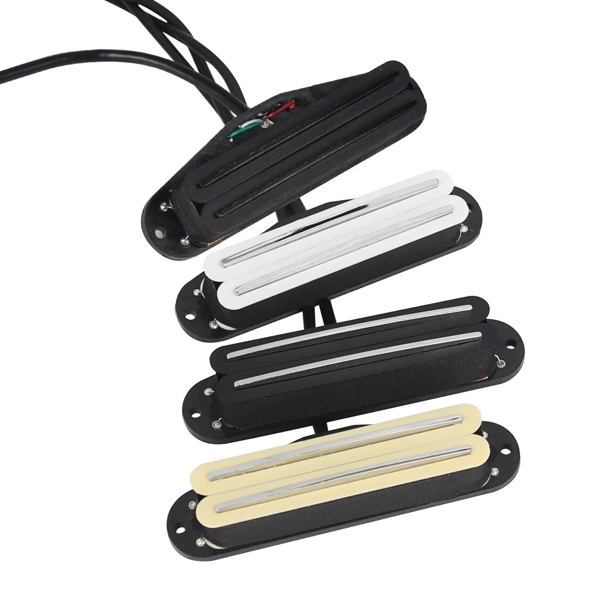 FLEOR 1PCS Ceramic ST Guitar Pickup Hot Dual Rails Pickup 12K for Electric Guitar Parts, 4 Colors Choose