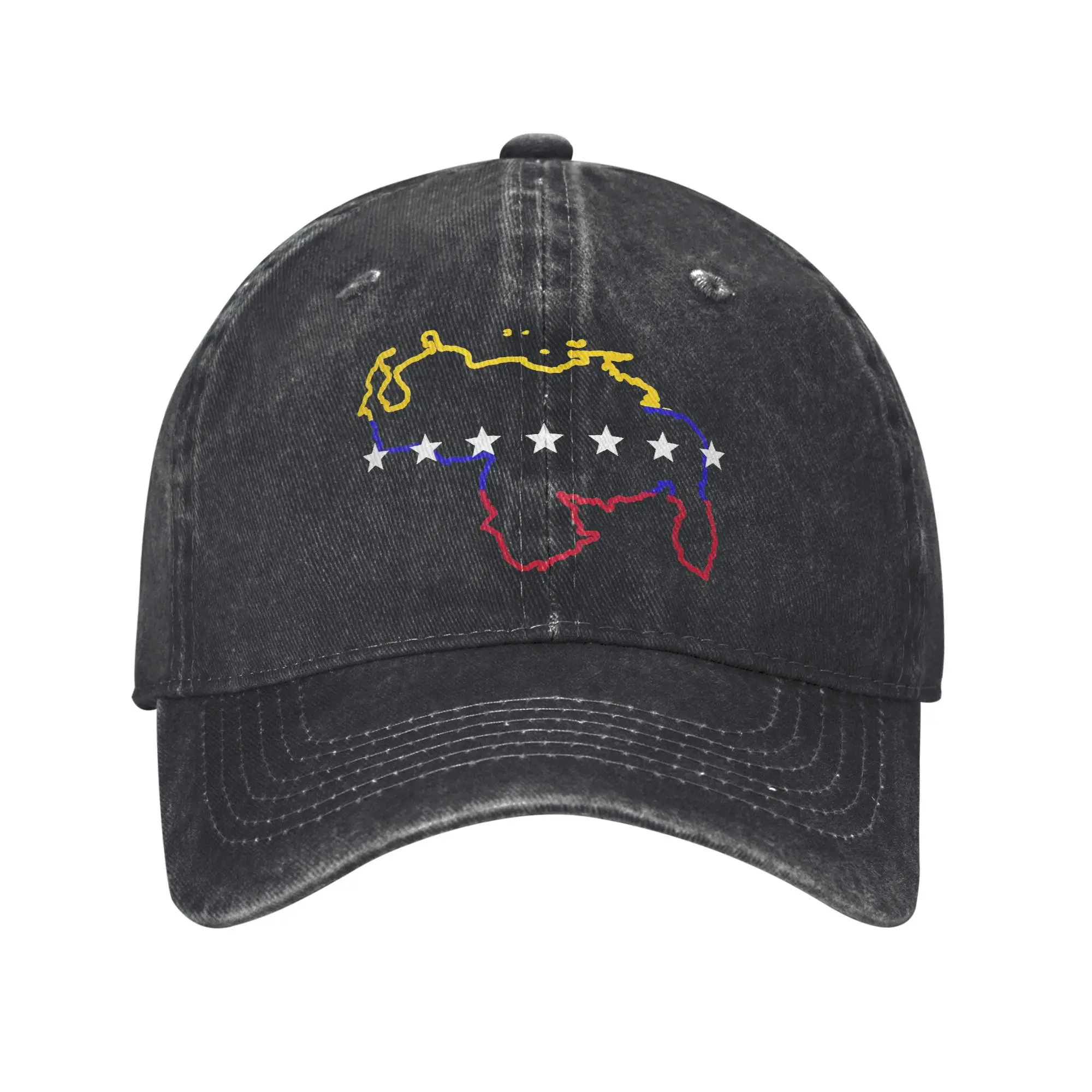 

Venezuela Map 7 Stars Flag Unisex Baseball Caps Venezuelan Distressed Denim Caps Hat Vintage Adjustable Fit Snapback Hat