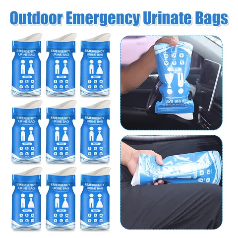 야외 비상 일회용 소변 가방, 휴대용 소변 가방, 교통 체증, 캠핑, 하이킹, 자동차 여행 구토 가방, 20-1 개, 850ml