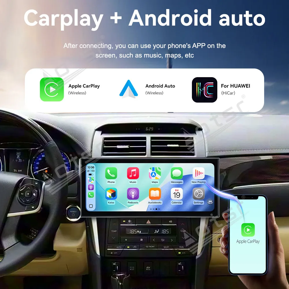 CarPlay 15.8’’Android 15 For Toyota Camry 2015-2017  Car gadgets  Car Radio Car GPS Navigation HD Screen Multimedia Player Head