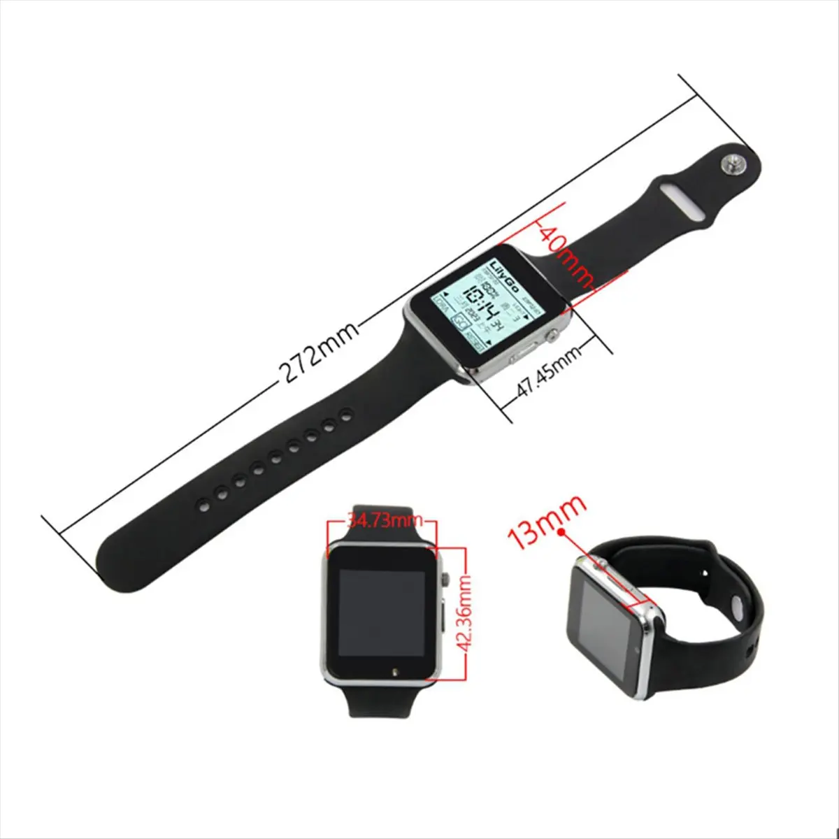 A23G LILYGO T Watch S3 - ESP32 S3 1.54 Inch LCD Touchscreen BMA423 Sensor SX1262 LoRa Module Smart Development Board 433MHz