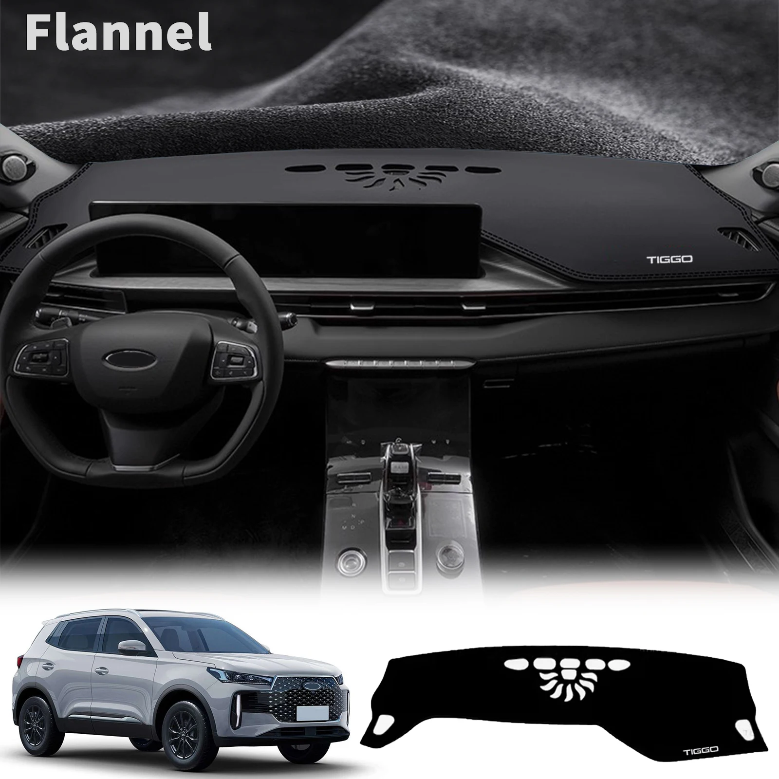

for Chery Tiggo 4 Pro 2022 2023 2024 2025 logo Accessories DashMat Sunshade Protective Carpet Car Dashmat Dashboard Cover Pad