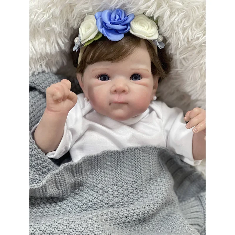 

45cm Bebe Reborn Doll Bettie Real Looking Girl Doll 3D Painted Skin with Visible Veins Baby Alive Blue Eyes muñeca reborn bebe