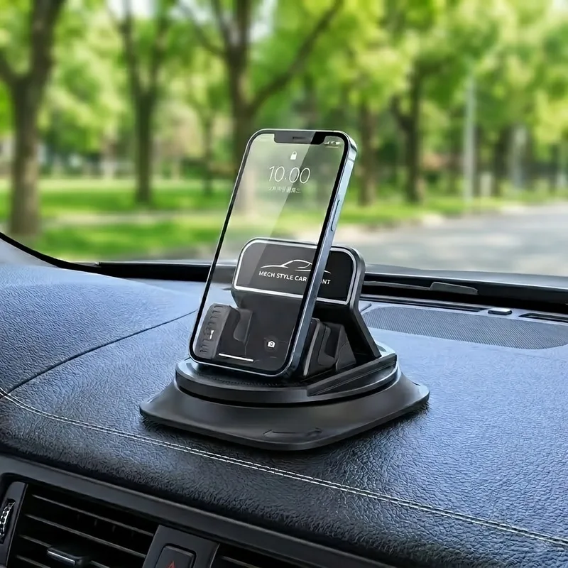 Universal 360 Rotation Car Dashboard Phone Holder, Non Slip Adjustable Cell Phone Mount, Portable Car Mobile Phone Stand for Das