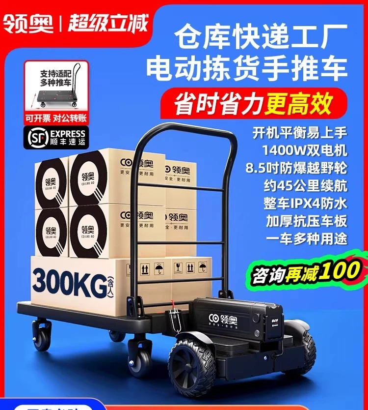 

1100W 1400W Electric mini handcart warehouse express delivery personal scooter