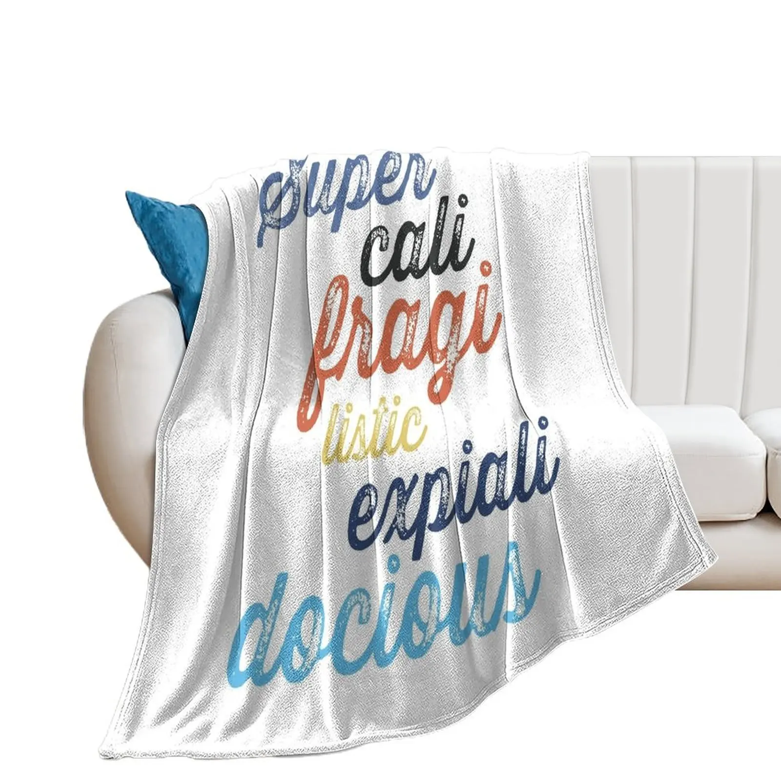 Supercalifragilisticexpialidocious, Mary Poppins, Typography Throw Blanket Luxury St Beach cosplay anime Blankets