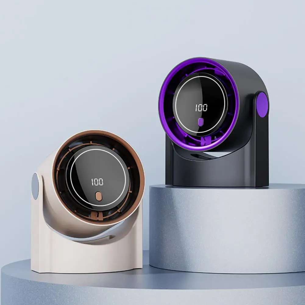Personal Fan Portable Desktop Fan Portable Usb Rechargeable Mini Desk Fan with Led Digital Display 100 Speed Adjustable for Home
