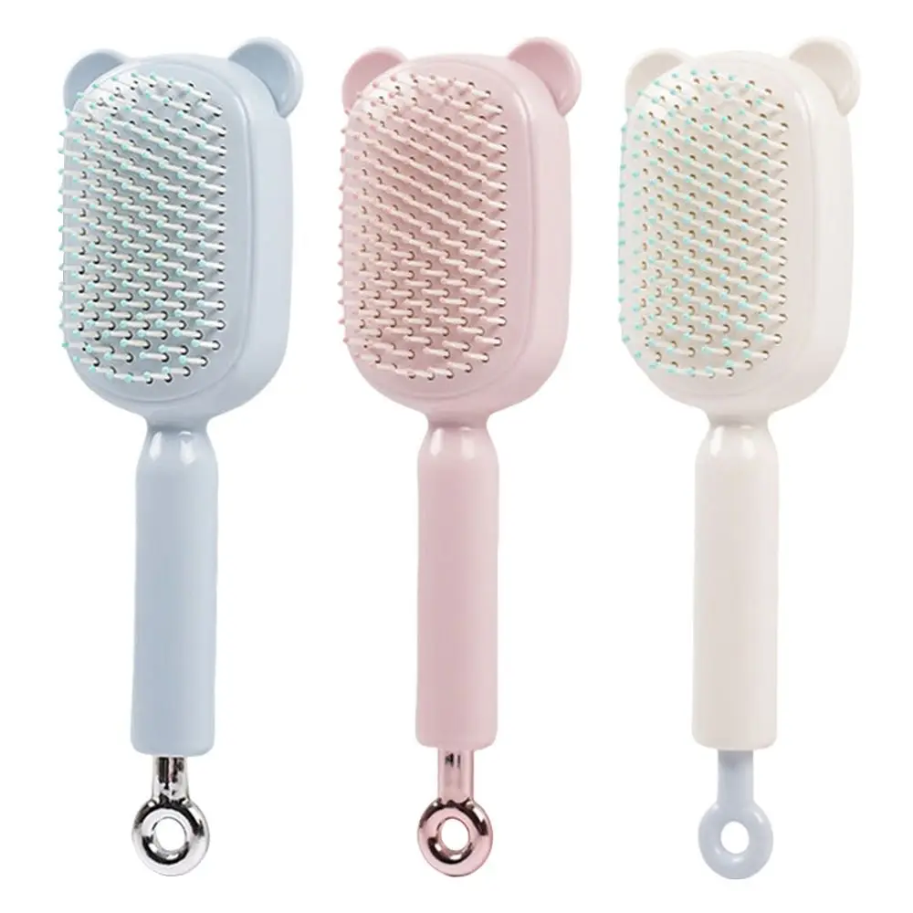 

Bear Shape Self Cleaning Hair Comb Self Cleaning Smoothing Magic Retractable Comb Anti-static Hairdressing Hair Comb