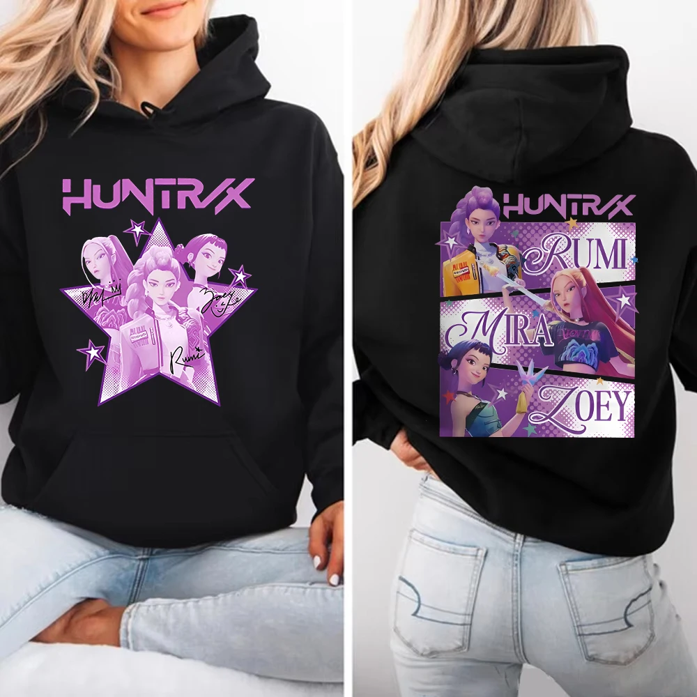 Новый Kpop Demon Hunters Fanmerch Mira Rumi Zoey Huntrix толстовка