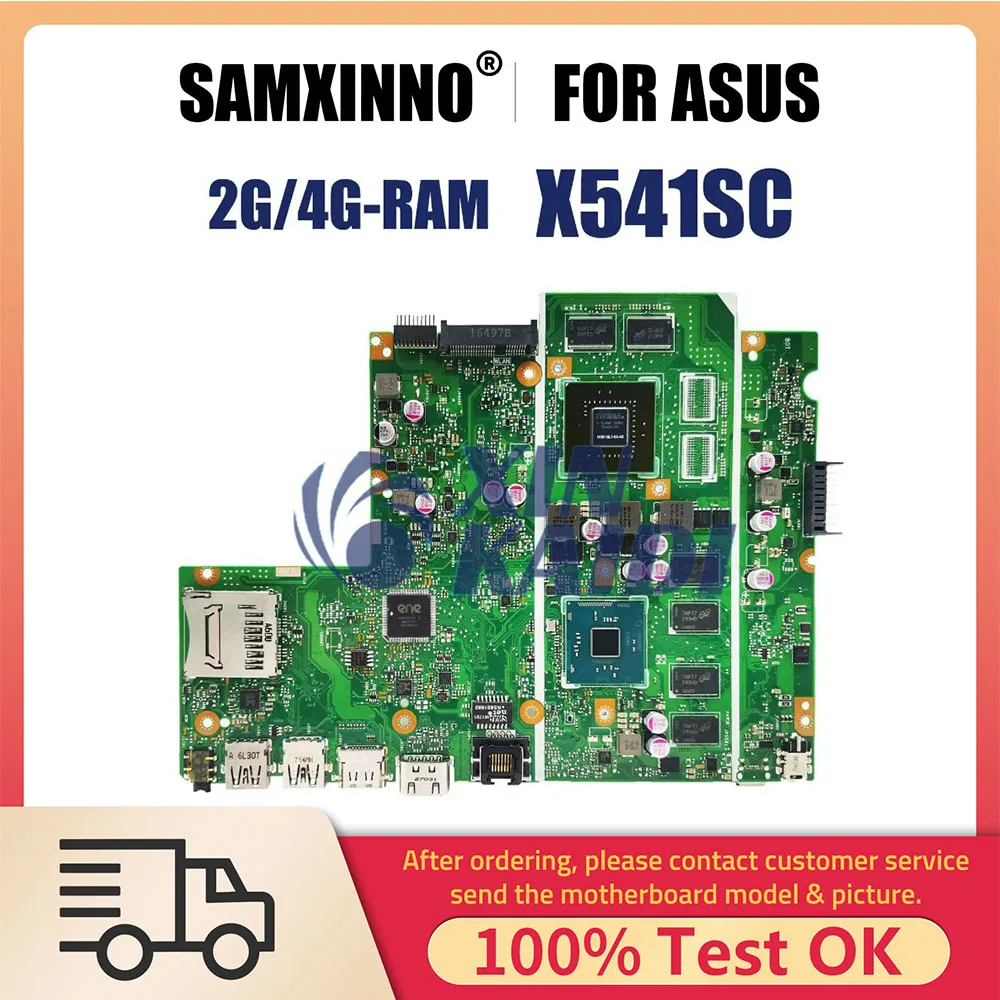 

Laptop Motherboard For ASUS X541S A541SC X541SC F541SC D541SC R541SC Mainboard N3060 N3160 N3710 CPU 2G 4G-RAM GT810M