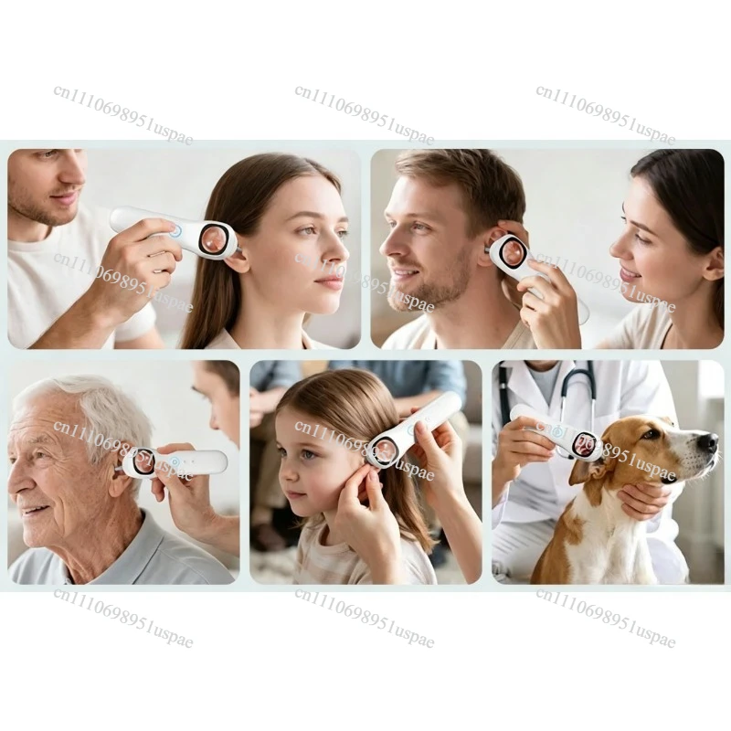 WIFI electric ear canal endoscope with animal earmuffs, small animals, pets, cats and dogs, smart home