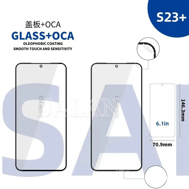 5PCS LCD Front Glass Replacement For SAM S22U S23U S23 Ultra S10 S20 S20U S21U Touch Screen Glass OCA Lamination Repair