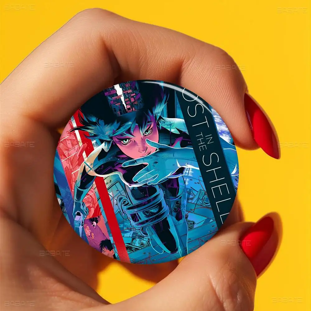 Klassieke Japan Anime Ghost In The Shell Ronde Knop Pins Slogan Creatieve Broches Rugzak Kleding Decoratie Mode Cartoon