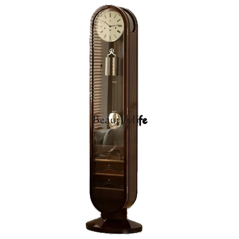LHY26 ss New style New Modern simple and fashionable floor clock living room European minimalist light luxury vertical mechanica
