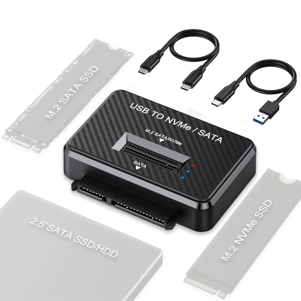 M2 NVMe SATA SSD Enclosure Hard Drive Reader SSD Data Transfer USB 3.0 to SATA Adapter for 2.5