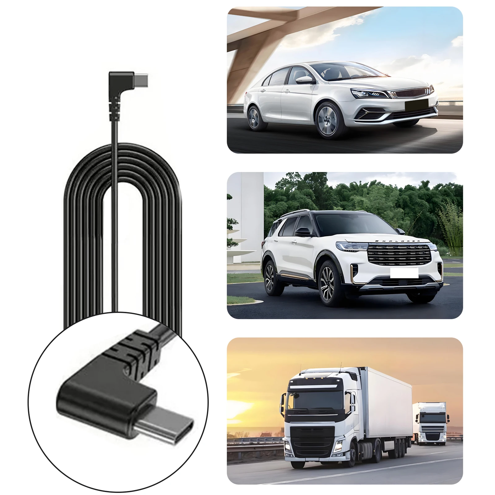 سيارة داش كام سلك 3m DVR هاردوير كابل عدة مسجل فيديو 12 24 فولت إلى 5 فولت نوع-C شاحن يو اس بي خط كاميرا داشكام السيارات